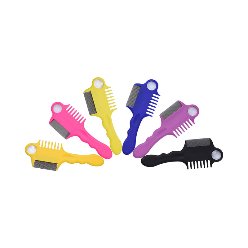 Hienohampainen kampa pitkällä kahvalla ja suurennuslasilla Hienohampainen kampa pitkällä kahvalla ja suurennuslasilla